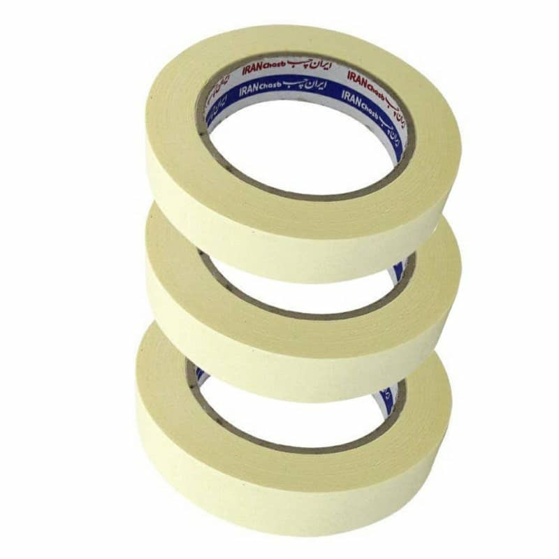 چسب کاغذی ایران چسب مدل باریک عرض 2.5 سانتی متر بسته 3 عددی