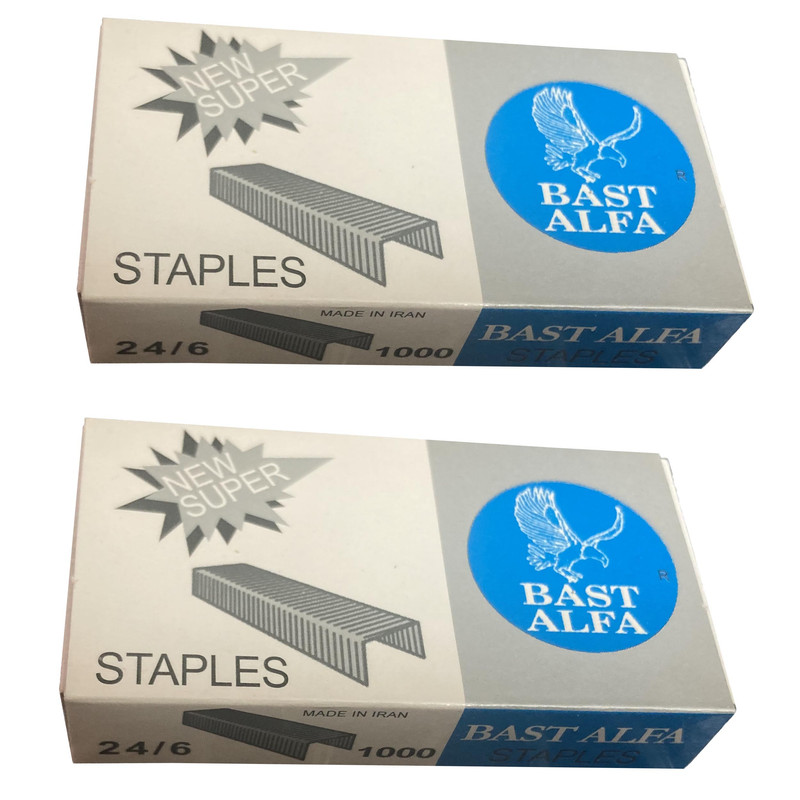 سوزن منگنه بست آلفا مدل SUPER سایز 24/6 بسته 2000 عددی