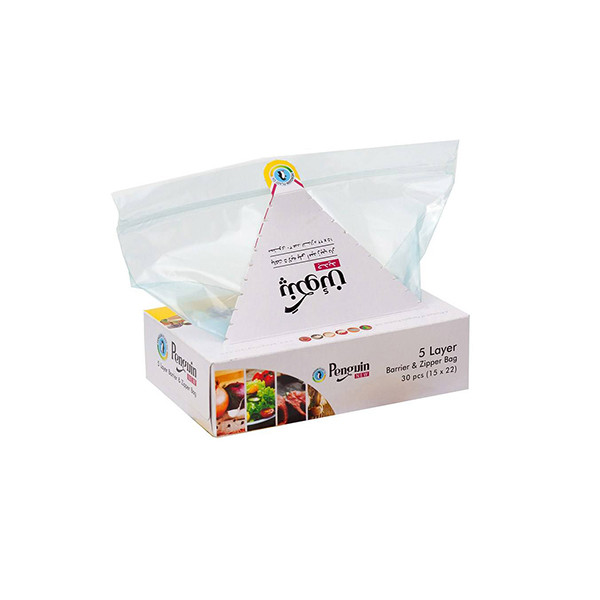 کیسه زیپ دار پنگوئن مدل zipi بسته 30 عددی 