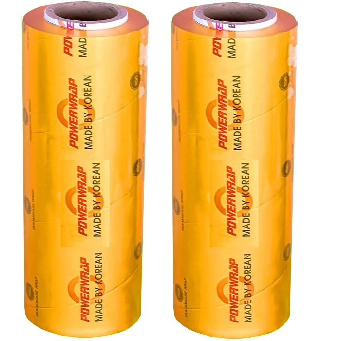 سلفون بسته بندی پاوررپ مدل 10 میکرون عرض 39 سانتی متر رول 1000متری مجموعه 2 عددی