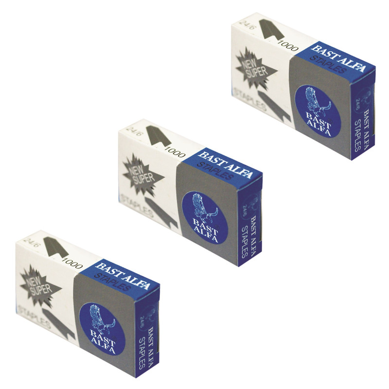 سوزن منگنه بست آلفاکد 300 سایز 24/6 بسته 3000 عددی