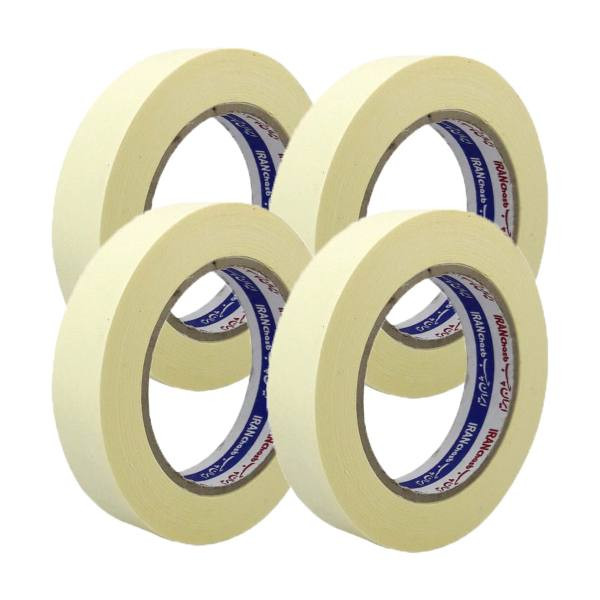 چسب کاغذی ایران چسب مدل باریک عرض 2.5 سانتی متر بسته 4 عددی