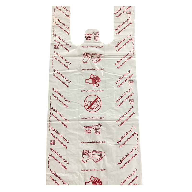 کیسه خرید مدل دسته دار 55.45 بسته 100 عددی