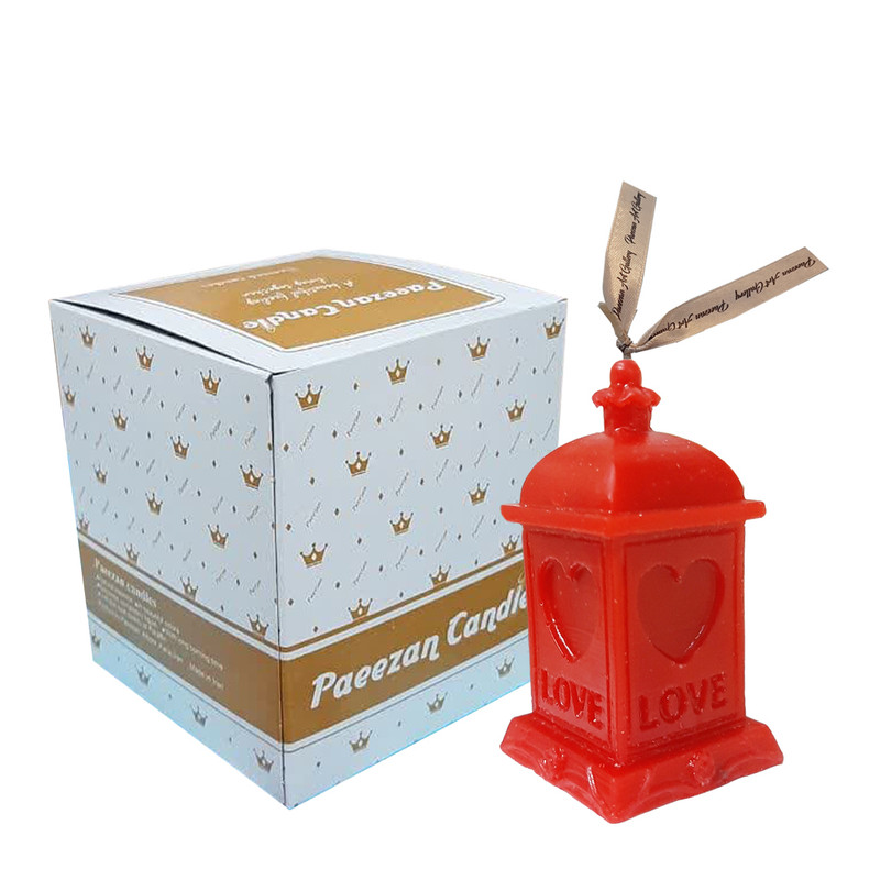 شمع دست ساز مدل فانوس قلب