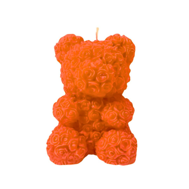 شمع دست ساز مدل تدی گل رز