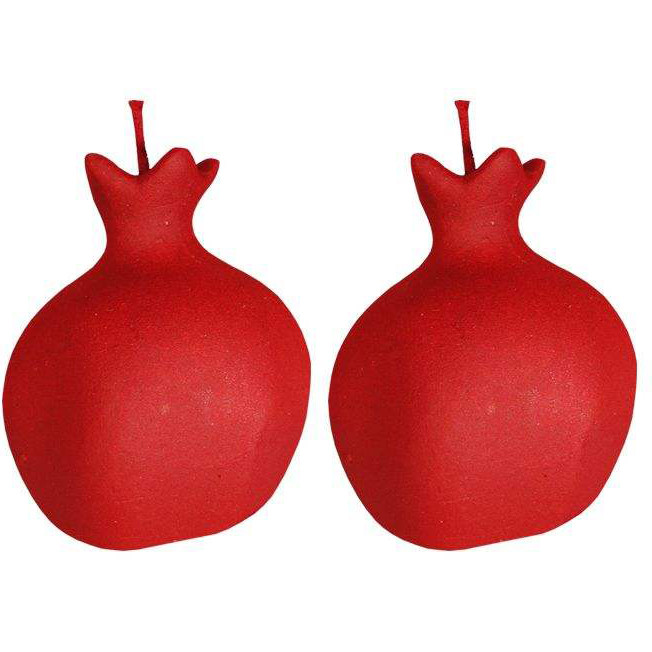 شمع طرح انار شب یلدا بسته 2 عددی