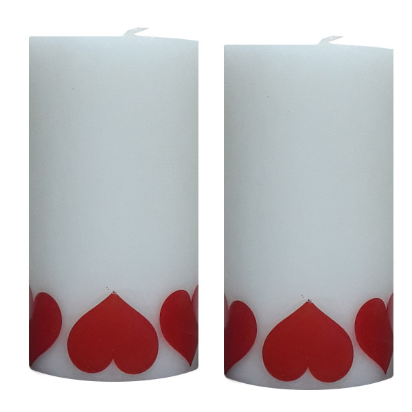 شمع طرح قلب کد ۰۲ مجموعه 2 عددی