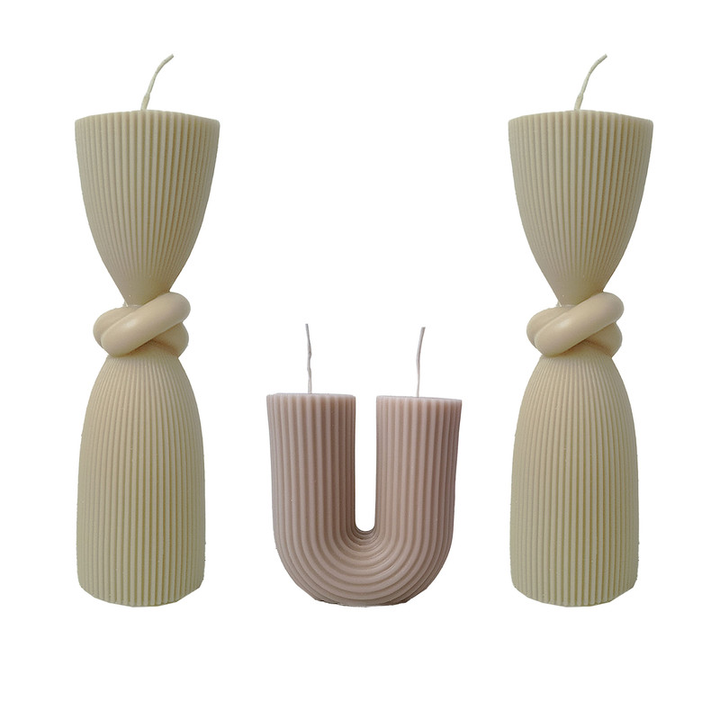 شمع دست ساز مدل UGG3 مجموعه 3 عددی