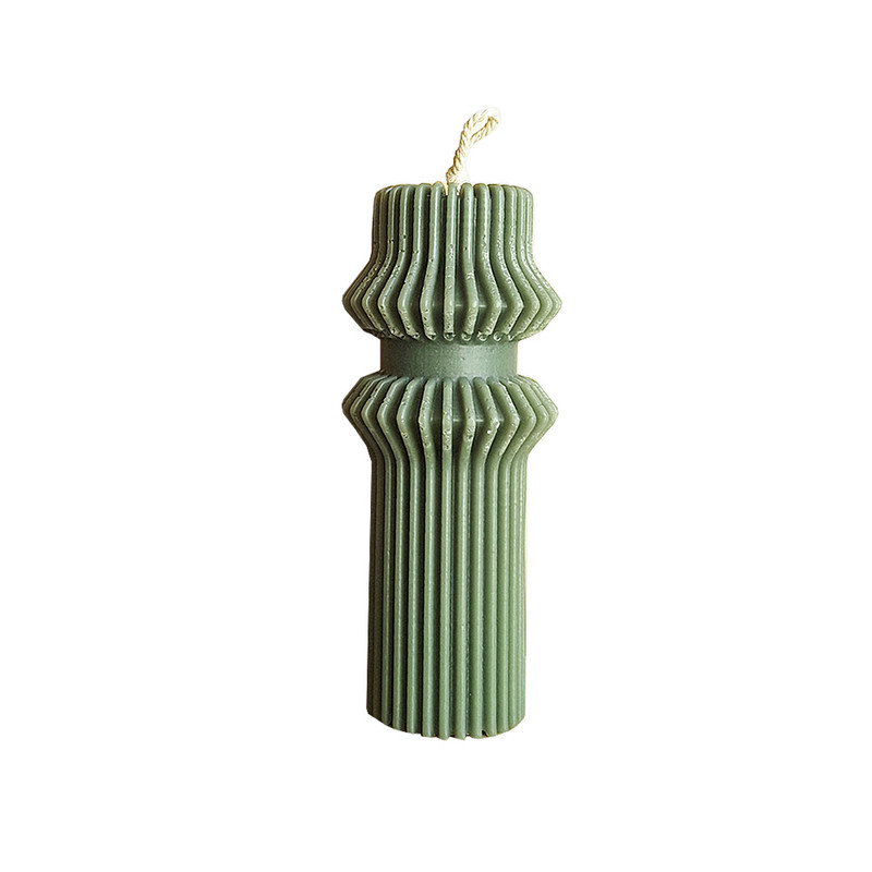 شمع دست ساز مدل ستونی طرح کلاسیک کد 1