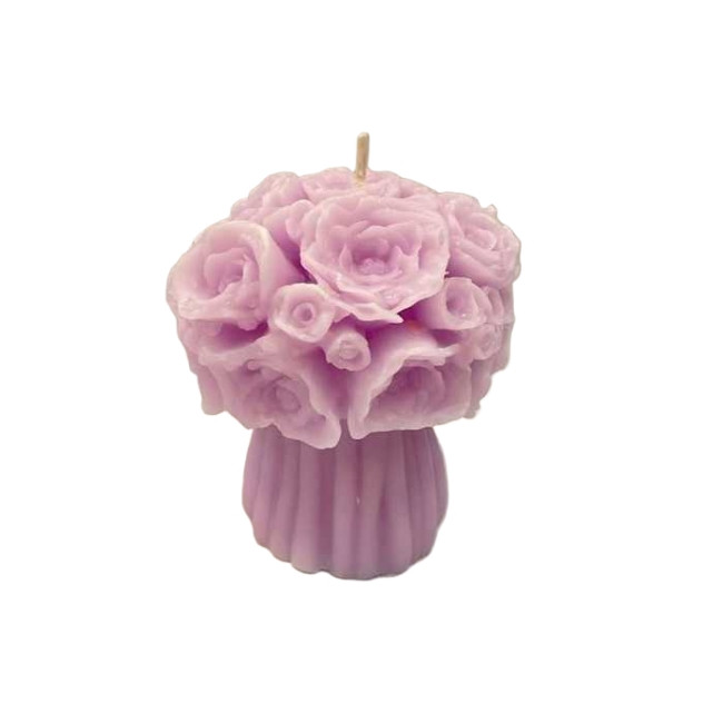 شمع دست ساز مدل دسته گل رز