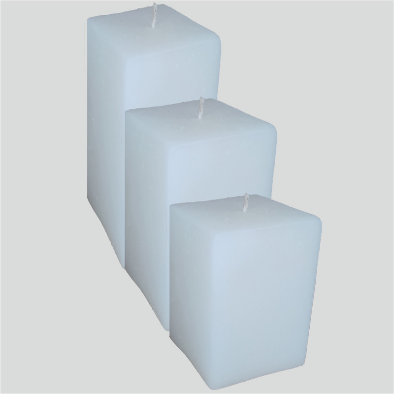 شمع مدل مربع مجموعه سه عددی