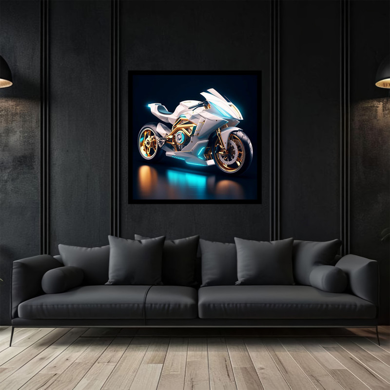 تابلو بکلیت طرح موتورسیکلت مدرن و مسابقه ای  مدل B-bu2773