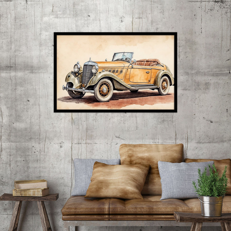 تابلو بکلیت طرح ماشین قدیمی مدل B-bu1334