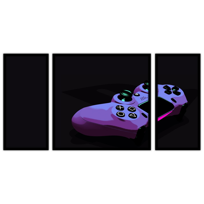 تابلو بکلیت طرح گیمینگ و گیم نت دسته بازی مدل B-bu3373 مجموعه 3 عددی