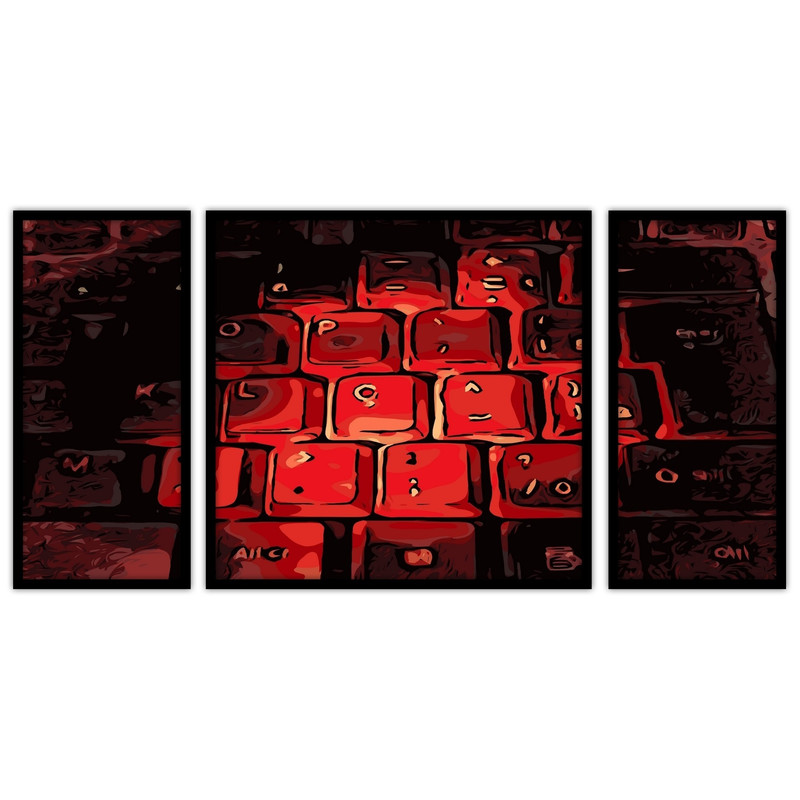 تابلو بکلیت طرح گیمینگ و گیم نت کیبورد مدل B-bu3090 مجموعه 3 عددی