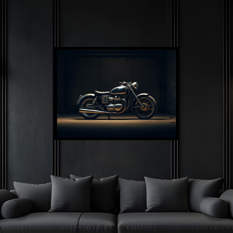 تابلو بکلیت طرح مدرن موتورسیکلت مدل B-bu6608 فریم مشکی