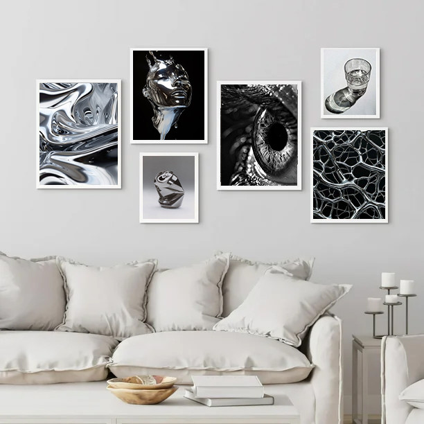 تابلو بکلیت طرح دکوری و مدرن چهره ژستیک مدل W-bu3793 مجموعه 6 عددی