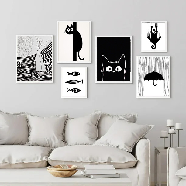 تابلو بکلیت طرح دکوری  کلاسیک و فانتزی و مدرن مینیمال  مدل W-bu3791 مجموعه 6 عددی