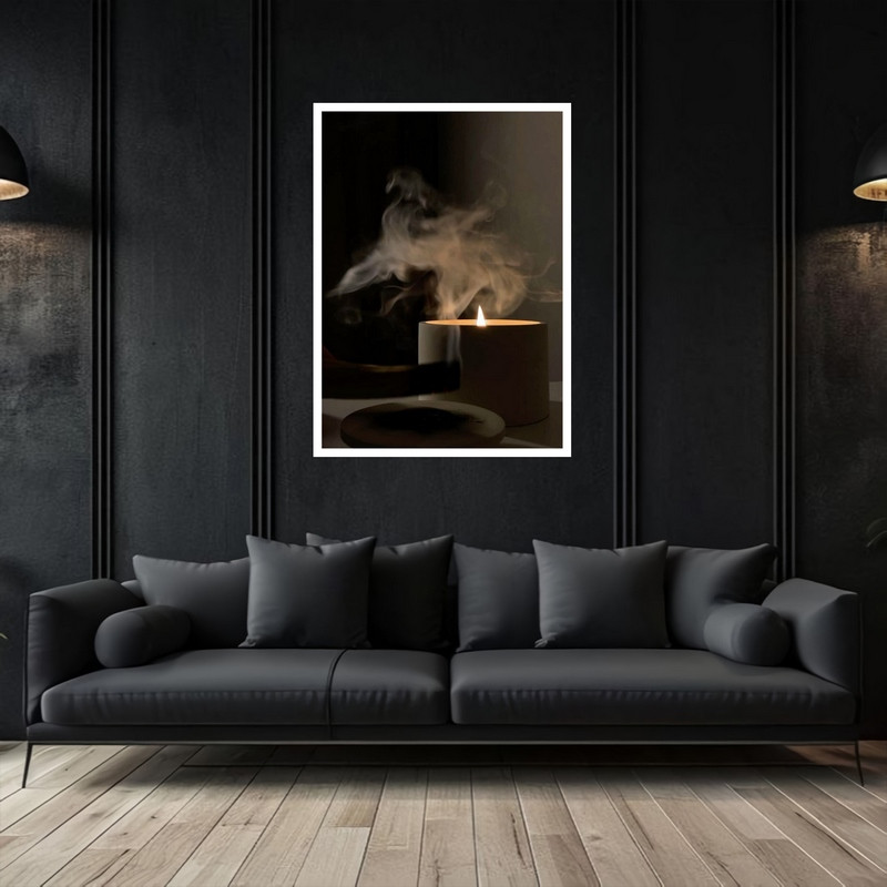 تابلو بکلیت طرح دکوری هنری و مدرن شمع مدل W-bu5333