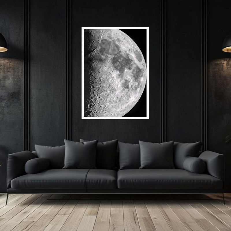 تابلو بکلیت طرح فضا و کهکشان و ماه دکوری هنری و مدرن مدل W-bu5375