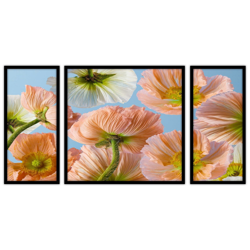 تابلو بکلیت طرح دکوراتیو گل  مدل B-bu3369 مجموعه 3 عددی