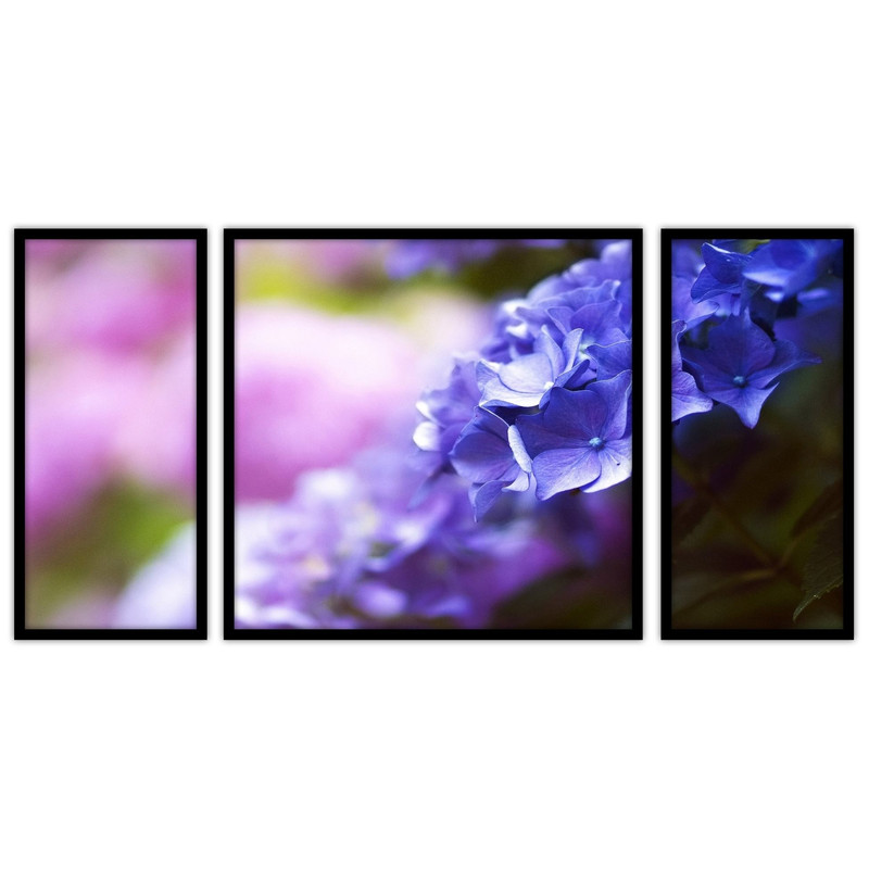 تابلو بکلیت طرح  هنری و دکوراتیو گل مدل B-bu3377 مجموعه 3 عددی