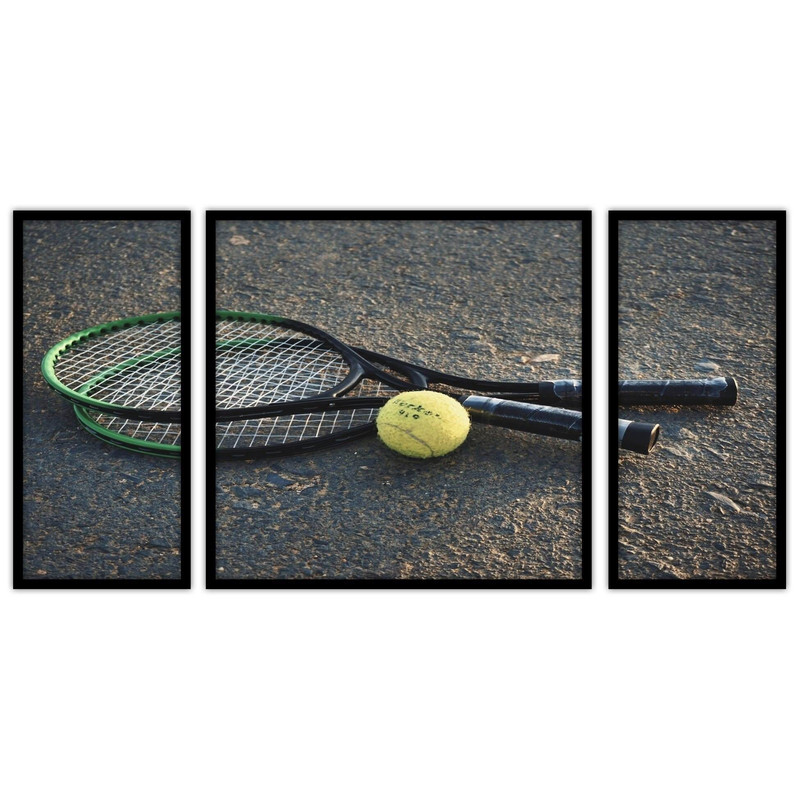 تابلو بکلیت طرح ورزشی تنیس و توپ تنیس  مدل B-bu3430 مجموعه 3 عددی