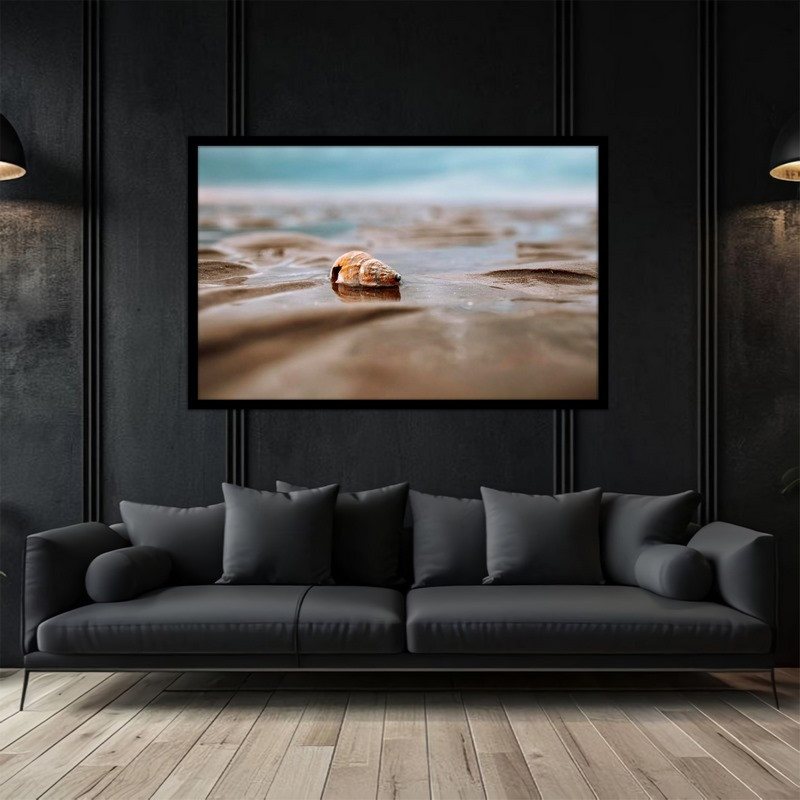 تابلو بکلیت طرح حلزون  دریا و ساحل مدل B-bu2990