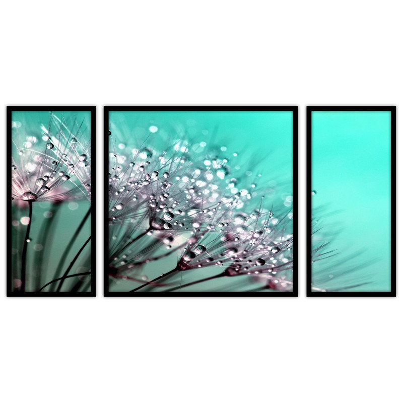 تابلو بکلیت طرح دکوراتیو و هنری گل مدل B-bu3514 مجموعه 3 عددی