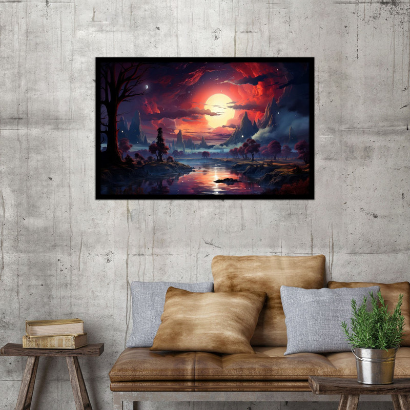 تابلو بکلیت طرح تصویر هنری منظره طبیعی مدل B-bu1414