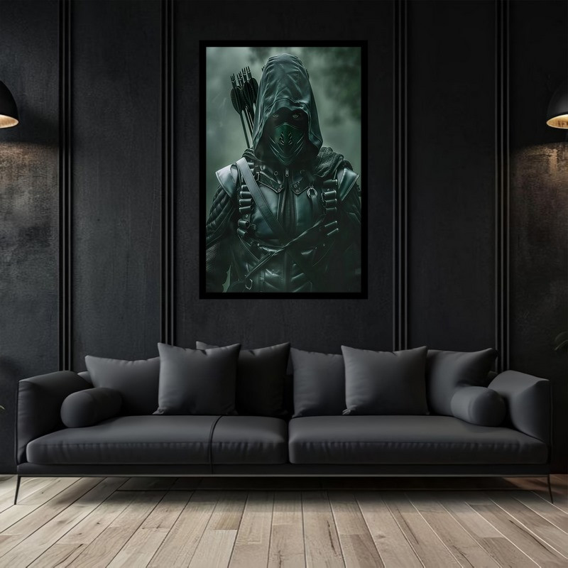 تابلو بکلیت طرح نقاشی و هنر دیجیتال فیلم سینمایی ارو  Arrow  پیکان سبز مدل B-bu2804