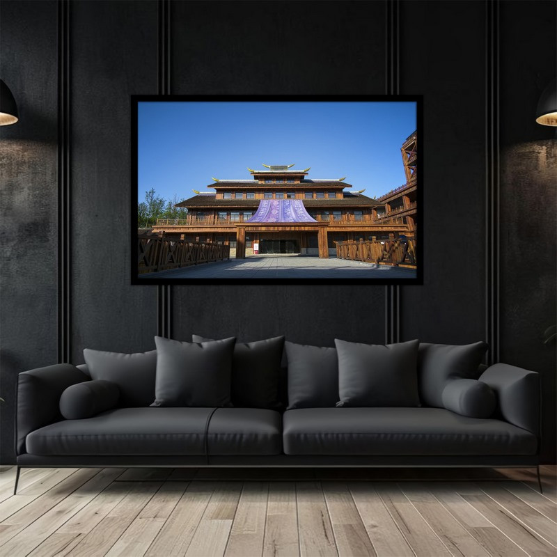 تابلو بکلیت طرح کلاسیک معماری و خانه چینی مدل B-bu5161