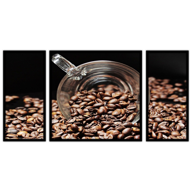 تابلو بکلیت طرح فنجان قهوه مدل B-bu3079 مجموعه 3 عددی