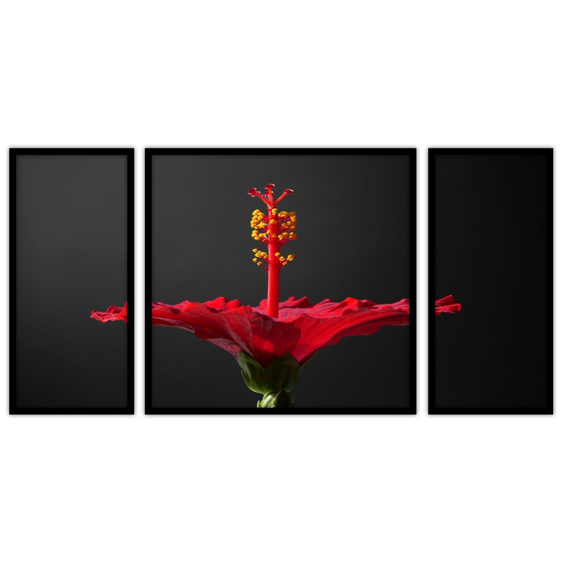تابلو بکلیت طرح دکوراتیو و مدرن گل مدل B-bu3660 مجموعه 3 عددی