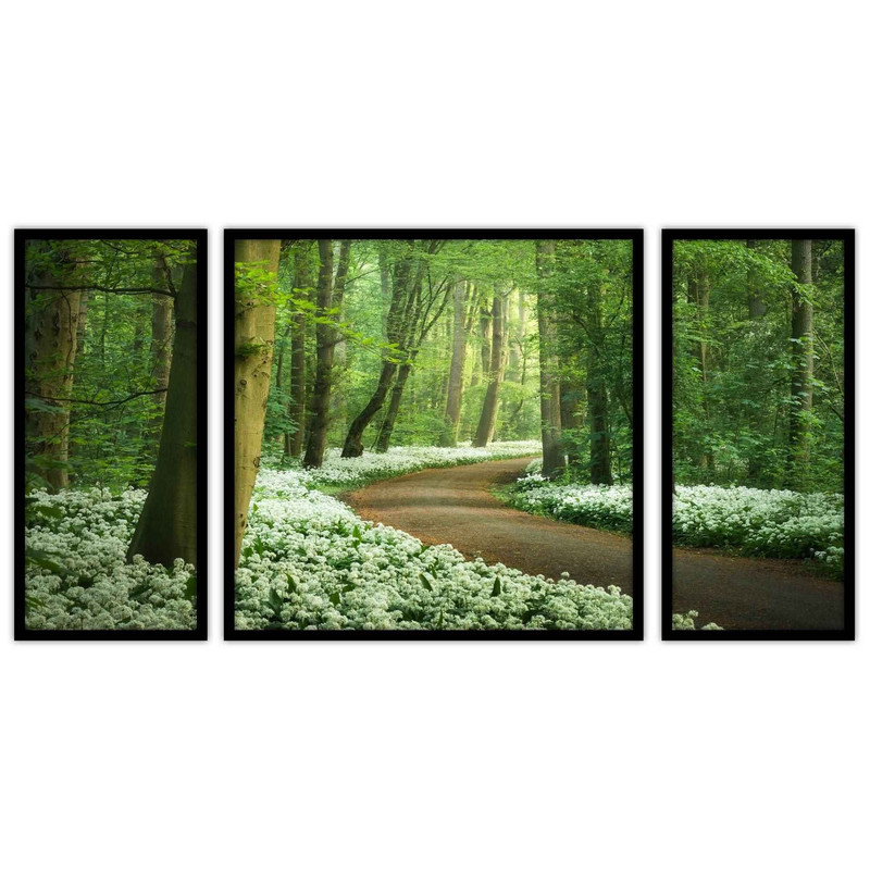 تابلو بکلیت طرح هنری مدرن منظره طبیعت مدل B-bu3239 مجموعه 3 عددی