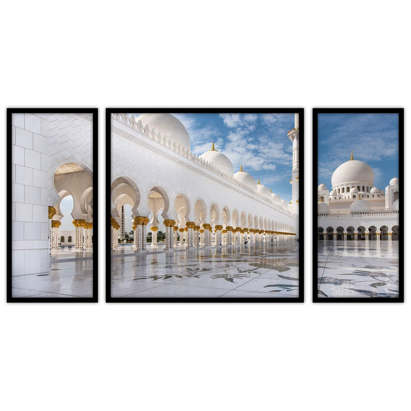 تابلو بکلیت طرح مذهبی مسجد مدل B-bu3321 مجموعه 3 عددی
