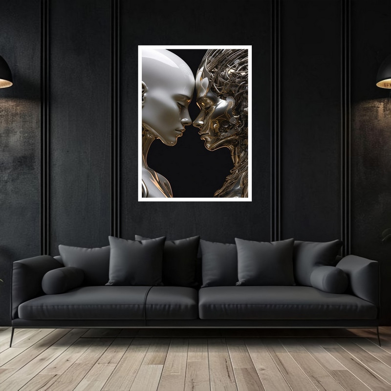 تابلو بکلیت طرح دکوری هنری و مدرن چهره ژستیک مدل W-bu5372