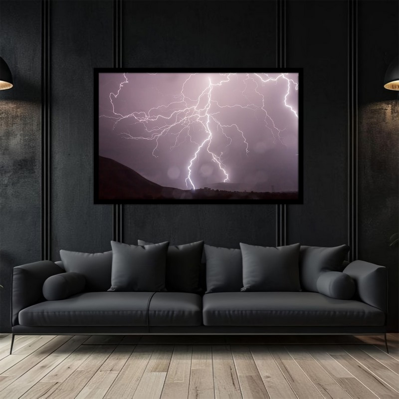 تابلو بکلیت طرح اسمان و رعد و برق مدل B-bu5185