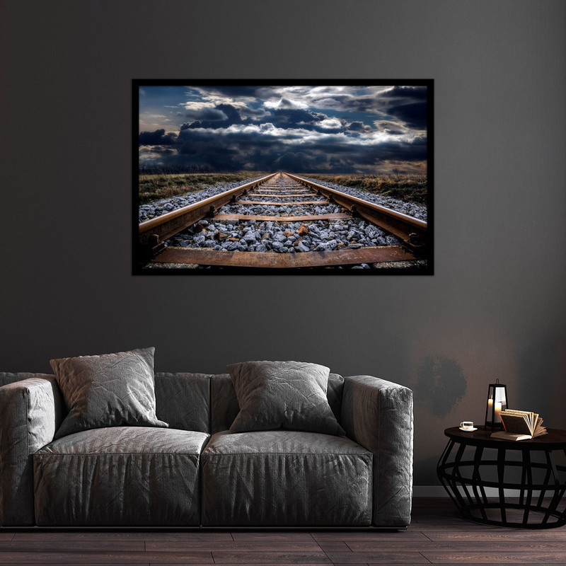 تابلو بکلیت طرح ریل قطار مدل B-bu2559