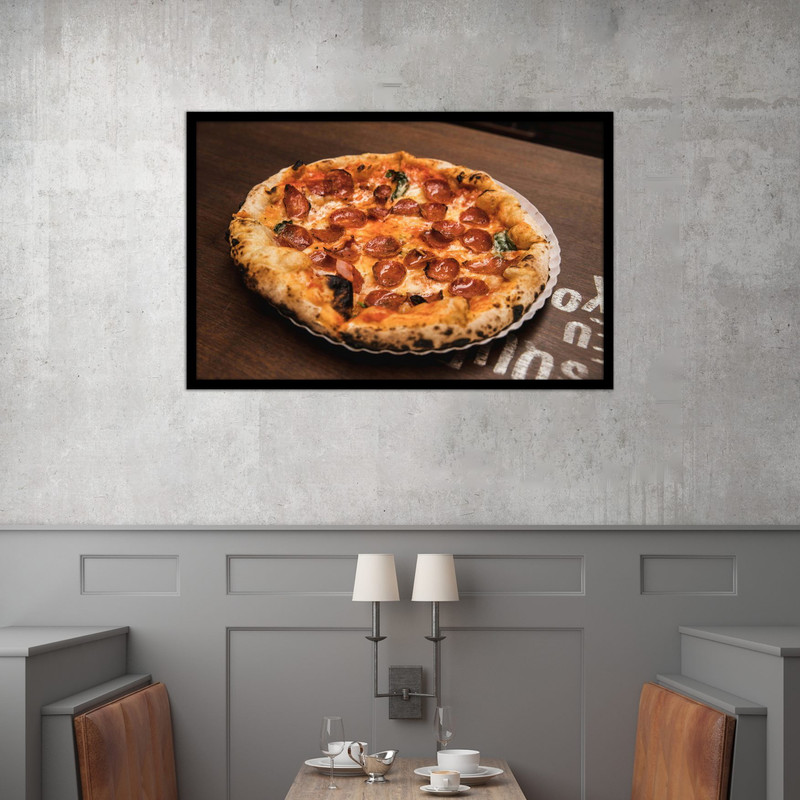 تابلو بکلیت طرح غذا و فست فود  پیتزا مدل B-bu2590