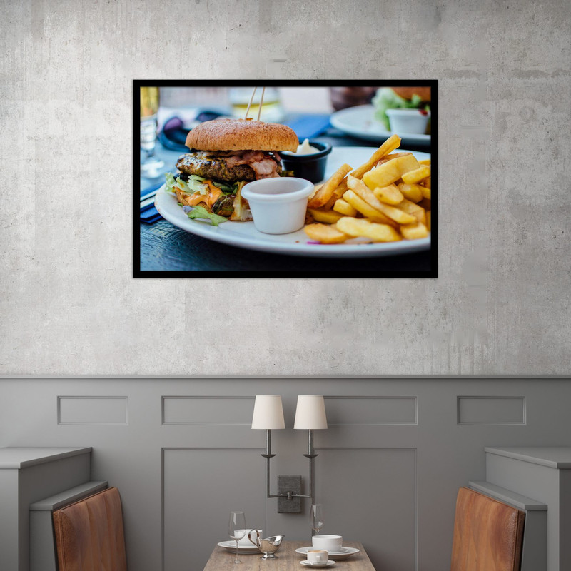 تابلو بکلیت طرح غذا و فست فود  همبرگرد مدل B-bu2598