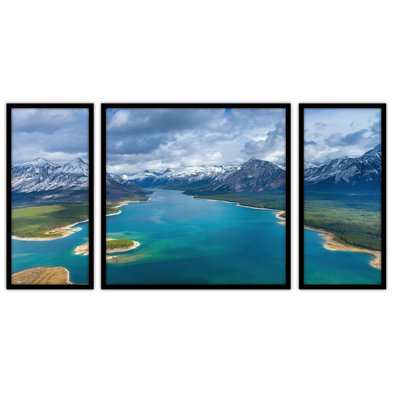 تابلو بکلیت طرح دکوراتیو رود  و  منظره طبیعت مدل B-bu3336مجموعه 3 عددی