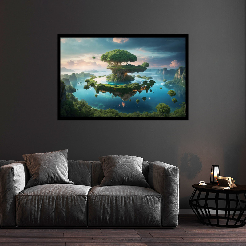 تابلو بکلیت طرح هنری فانتزی منظره طبیعت مدل B-bu1270
