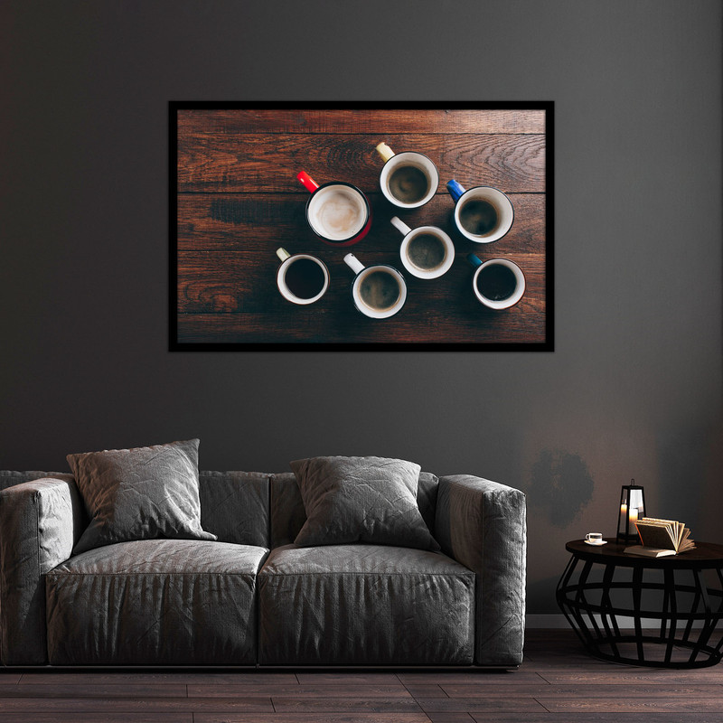 تابلو بکلیت طرح فنجان قهوه و کافه مدل B-bu1150
