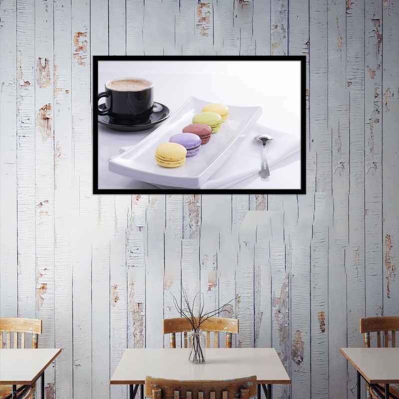 تابلو بکلیت طرح کافه کیک و فنجان قهوه  مدل B-bu1038