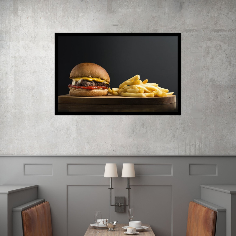 تابلو بکلیت طرح غذا فست فود همبرگرد مدل B-bu1400