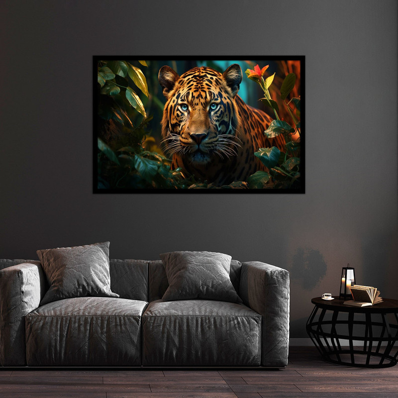 تابلو بکلیت طرح تصاویر هنری حیوانات ببر مدل B-bu1425