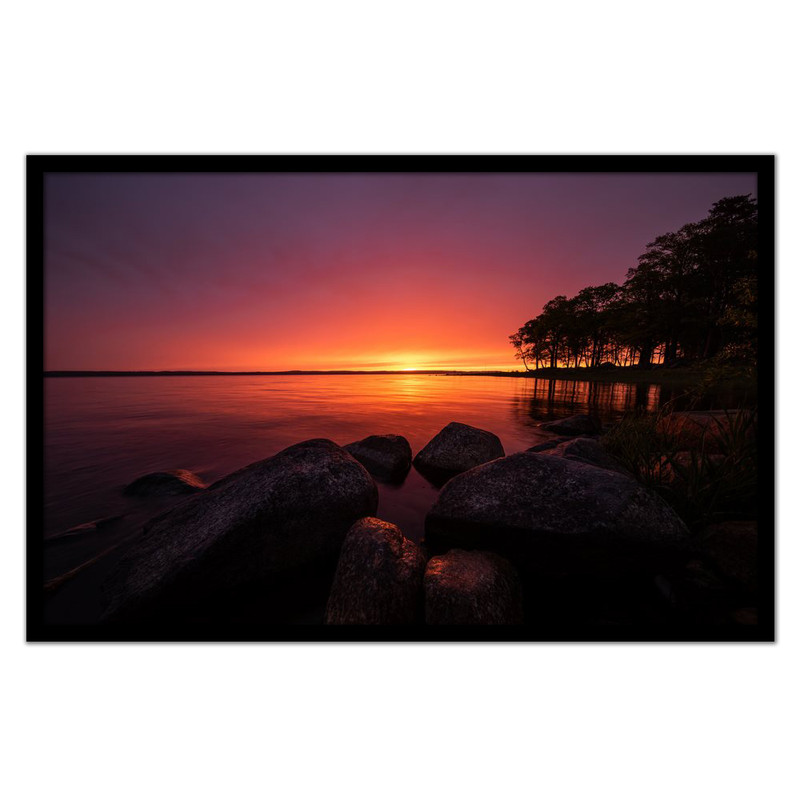 تابلو نوری بکلیت طرح منظره دریا و غروب آفتاب مدل B-bu1412