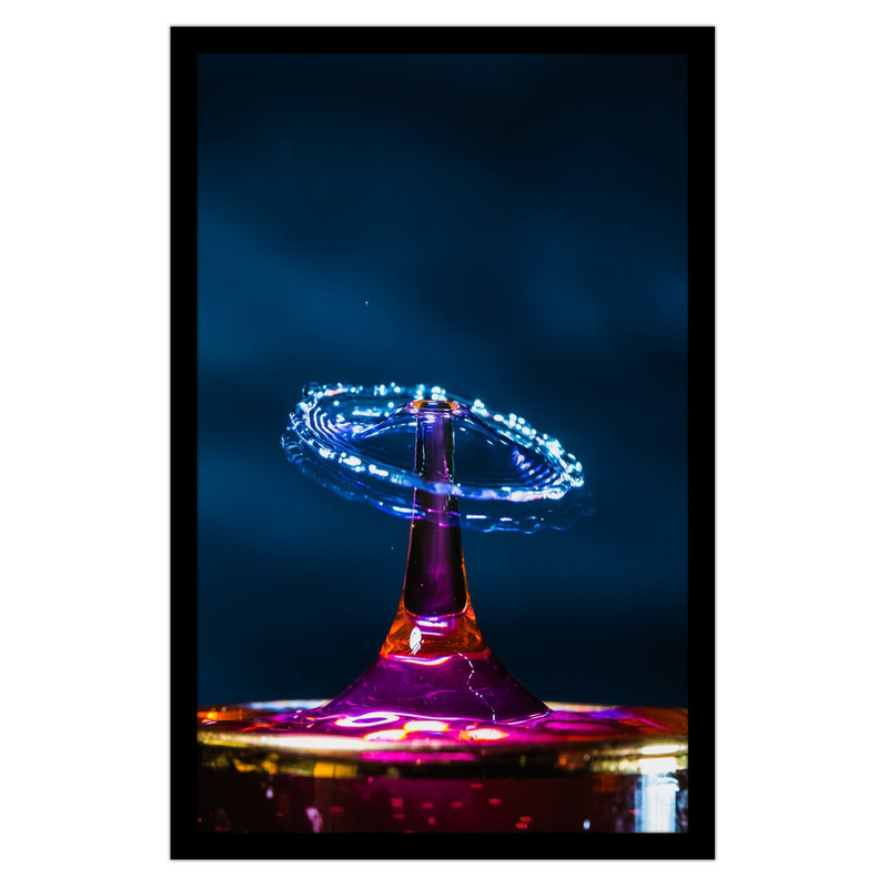 تابلو نوری بکلیت طرح هنری اشکال آب مدل B-bu1476