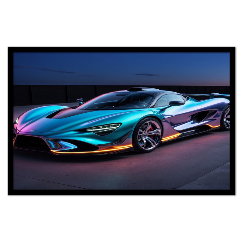 تابلو نوری بکلیت طرح ماشین لوکس مدل  B-bu1508